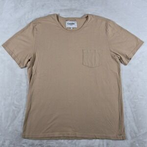 Corridor New York  Pocket T-Shirt Men's XL Beige Streetwear Short Sleeve Casual